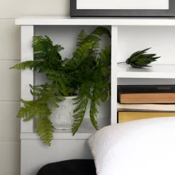 Vito Double Bookcase Headboard - Pure White