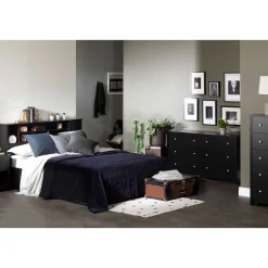Vito 6-Drawer Double Dresser - Pure Black