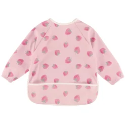 Waterproof Bib Long Sleeves - Strawberry