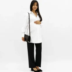 White Classic Maternity Shirt