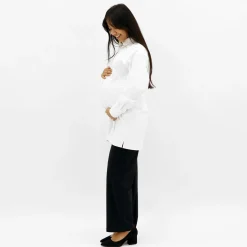 White Classic Maternity Shirt