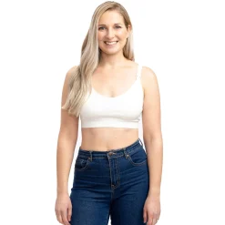White Seamless Nursing Bra
