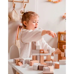 Wooden blocks 50 Pieces - Nougat
