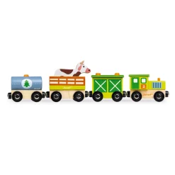 Wooden Magnetic Farm Train