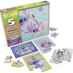 Wooden Puzzle 5-in-1 - Stitch