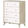 Yodi 5-Drawer Chest - Soft Elm and Pure White