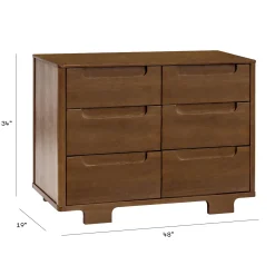 Yuzu 6-Drawer Dresser - Natural Walnut