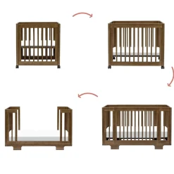 Yuzu 8-in-1 Convertible Crib - Walnut
