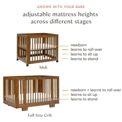 Yuzu 8-in-1 Convertible Crib - Walnut