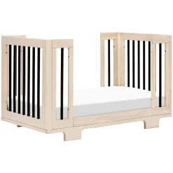 Yuzu 8-in-1 Convertible Crib - Washed Natural / Black