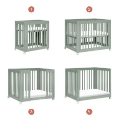 Yuzu 8-in-1 Convertible Crib - Sage