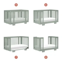 Yuzu 8-in-1 Convertible Crib - Sage