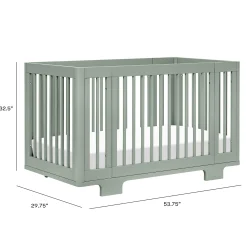 Yuzu 8-in-1 Convertible Crib - Sage