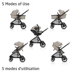 Zelia Luxe 5-in-1 Modular Travel System - New Hope Tan