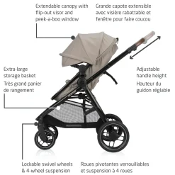 Zelia Luxe 5-in-1 Modular Travel System - New Hope Tan