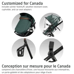 Zelia Luxe 5-in-1 Modular Travel System - Essential Green