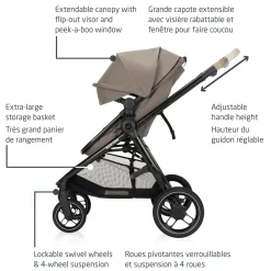 Zelia Luxe 5-in-1 Modular Travel System - Truffle